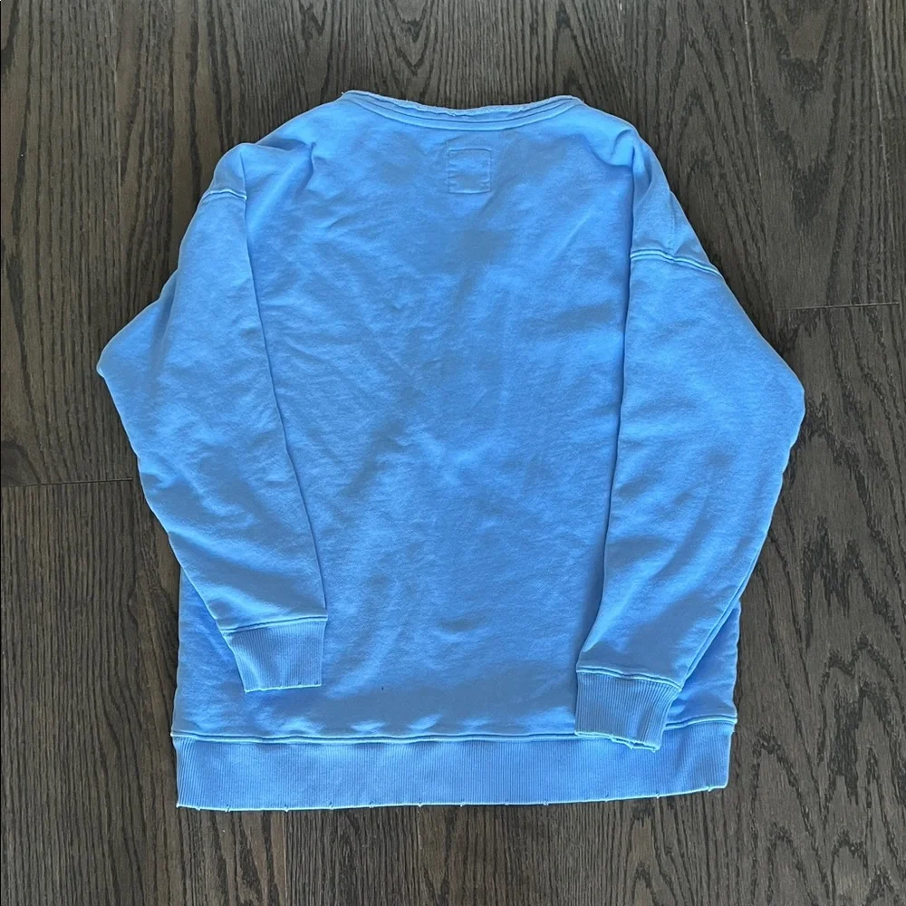 Aerie Light Blue Lace-Up Sweatshirt - Picture 3 of 7